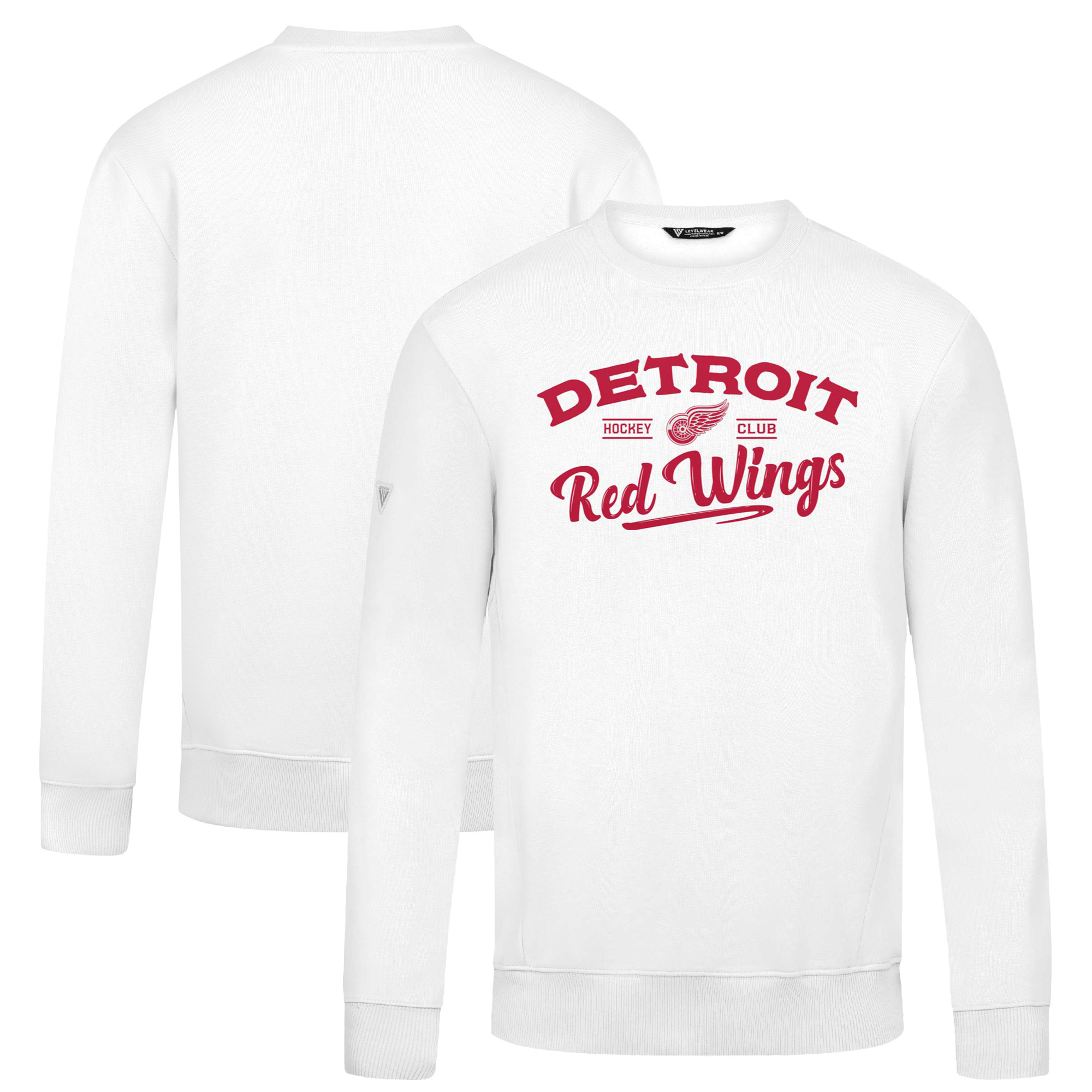 Men's Levelwear White Detroit Red Wings Zane Ice Wall Pullover Sweatshirt