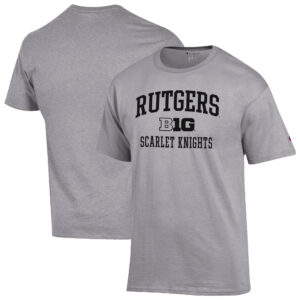 Men's Champion Gray Rutgers Scarlet Knights Big Ten T-Shirt