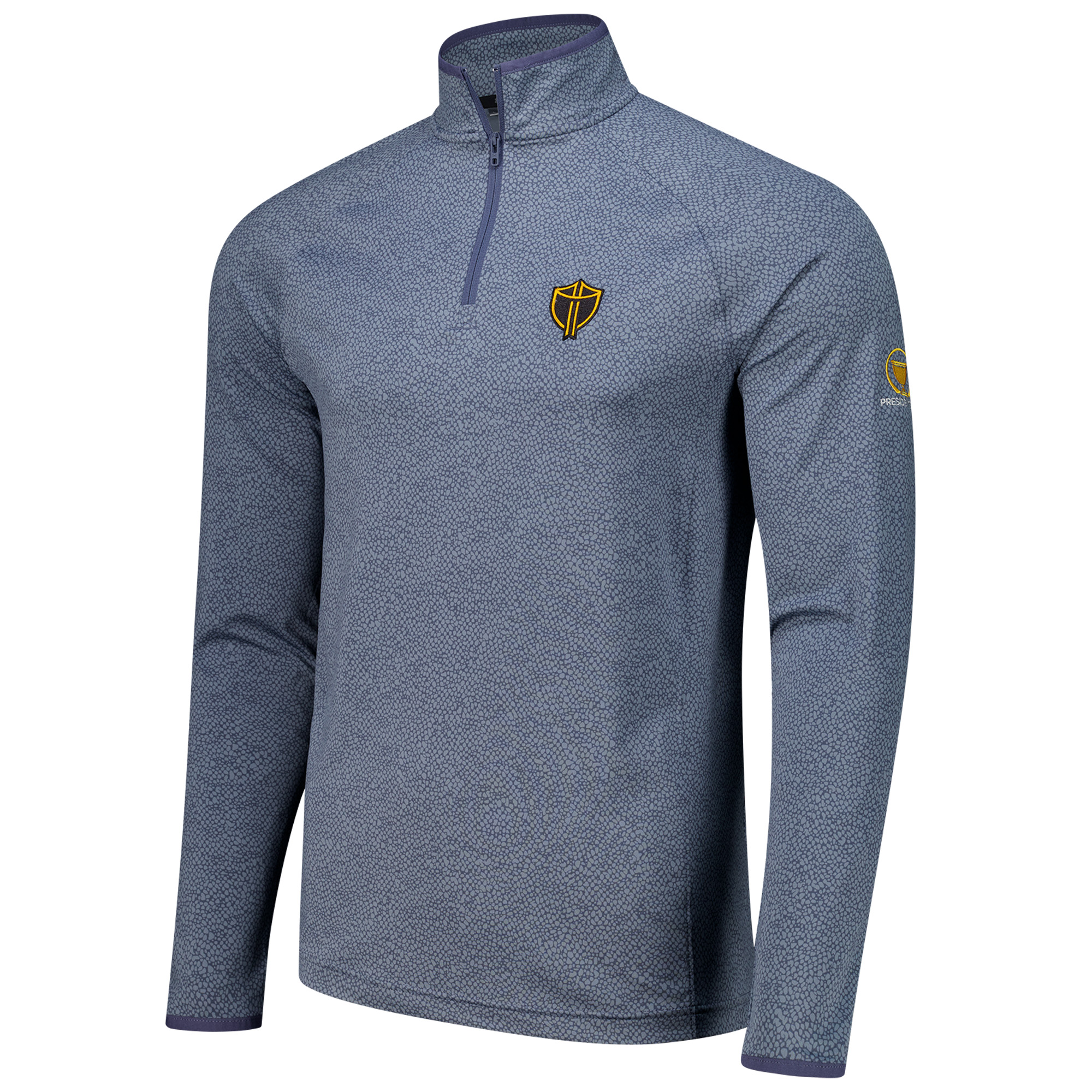Men's Under Armour Gray Presidents Cup International Team T2 Green Shellrix Print Raglan Quarter-Zip Top - Image 3