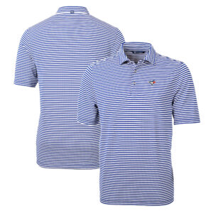 Men's Cutter & Buck Royal Toronto Blue Jays Big & Tall Virtue Eco Pique Stripe Recycled Polo