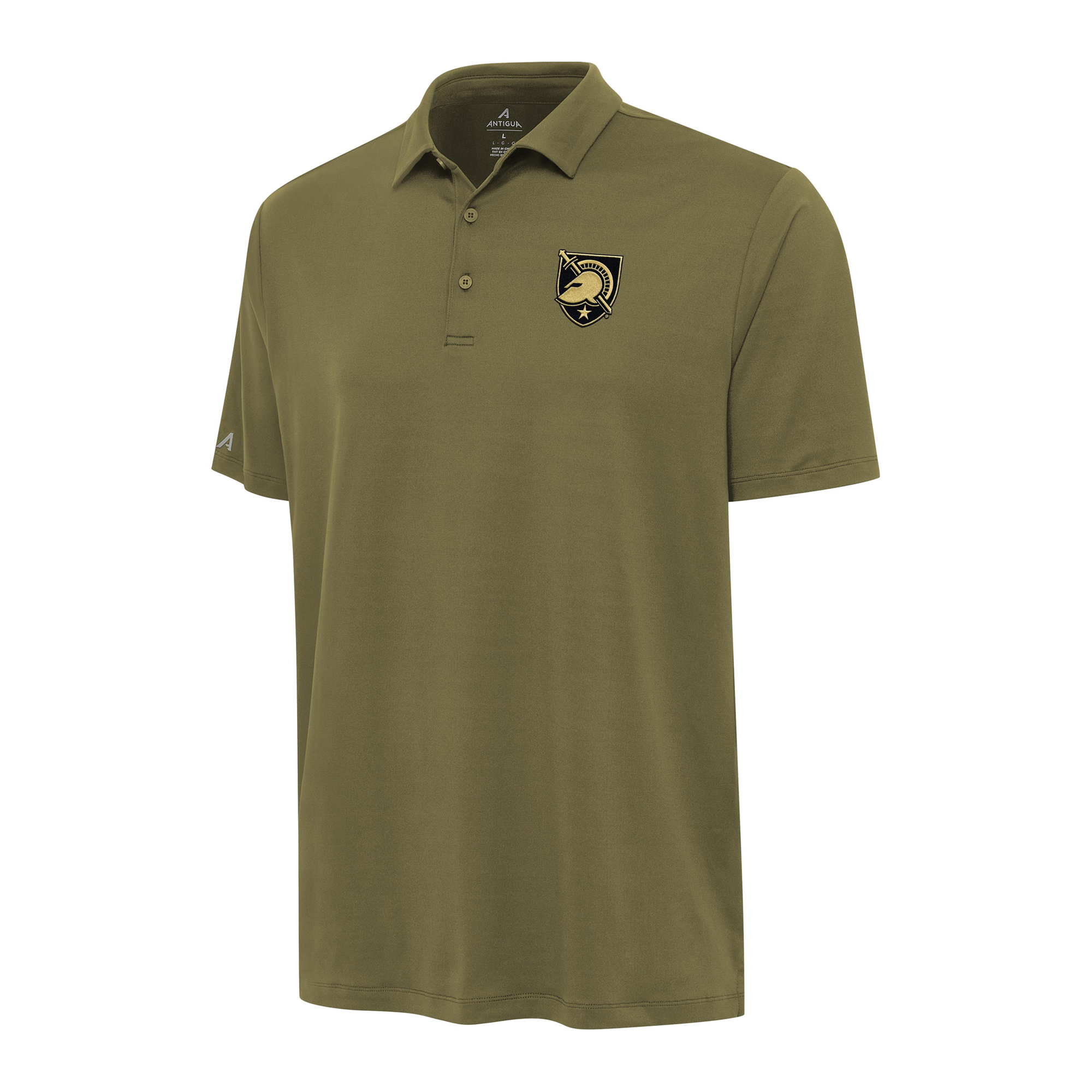 Men's Antigua Olive Army Black Knights Reprocess Polo