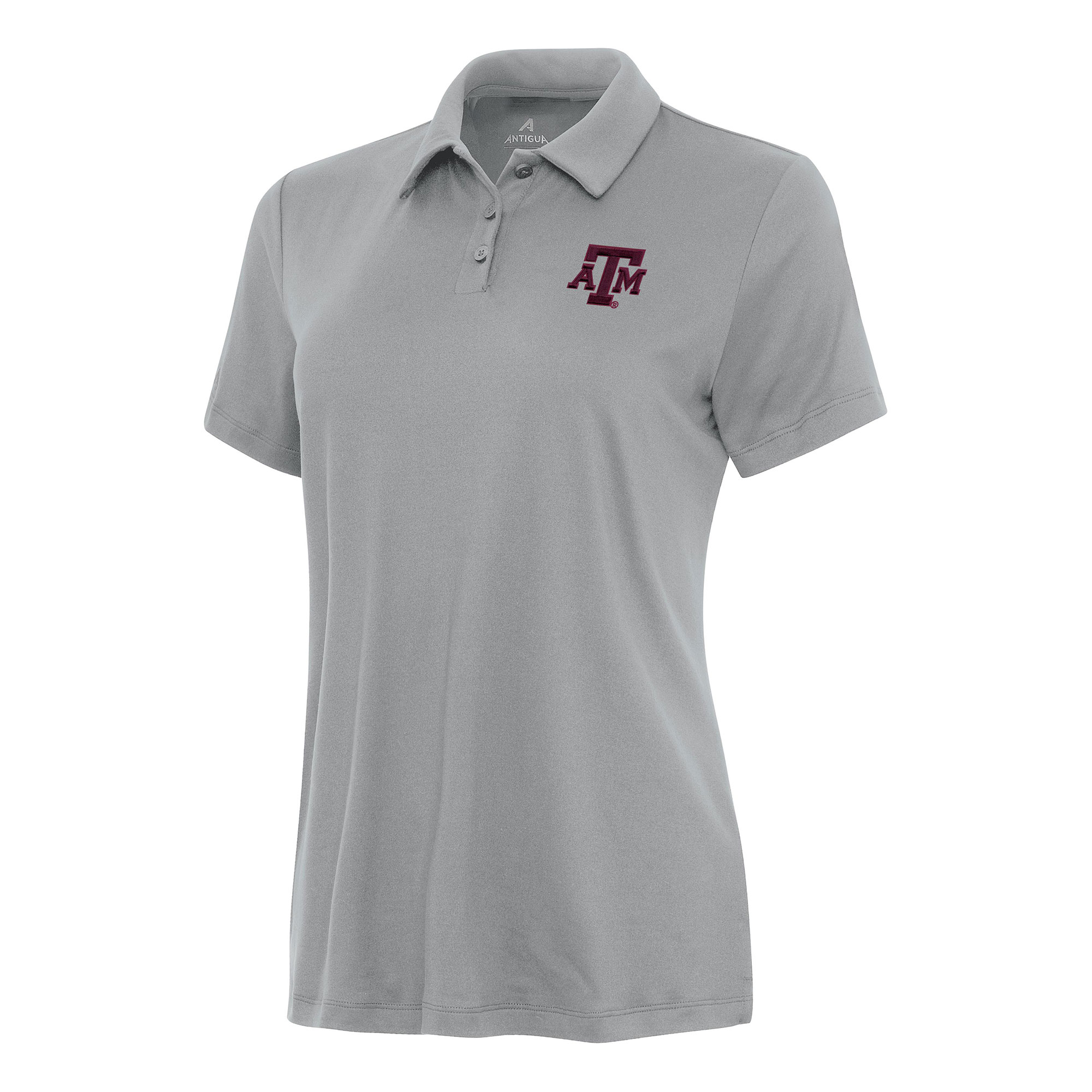 Women's Antigua Gray Texas A&M Aggies Reprocess Polo