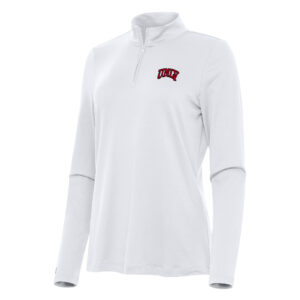 Women's Antigua White UNLV Rebels Reprocess Quarter-Zip Top