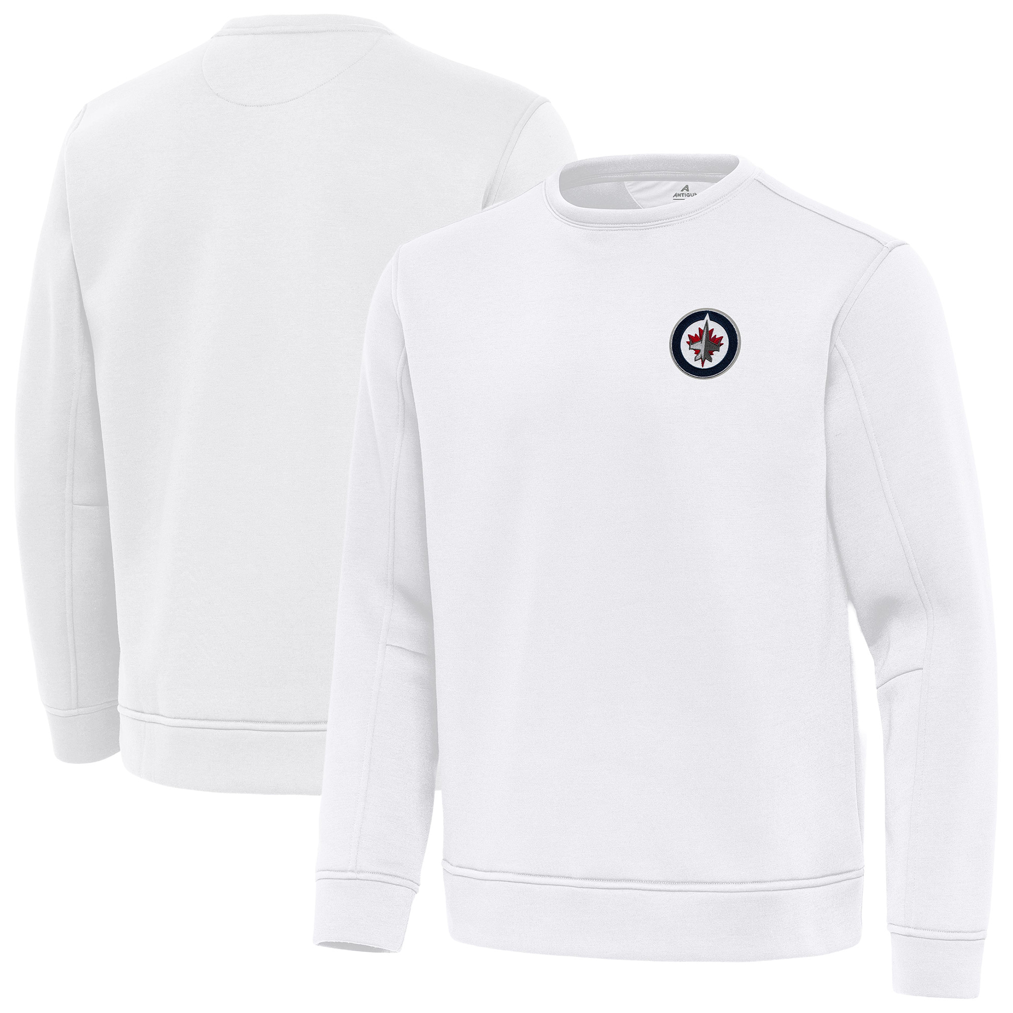 Men's Antigua White Winnipeg Jets Relevant Lightweight Pullover Sweatshirt