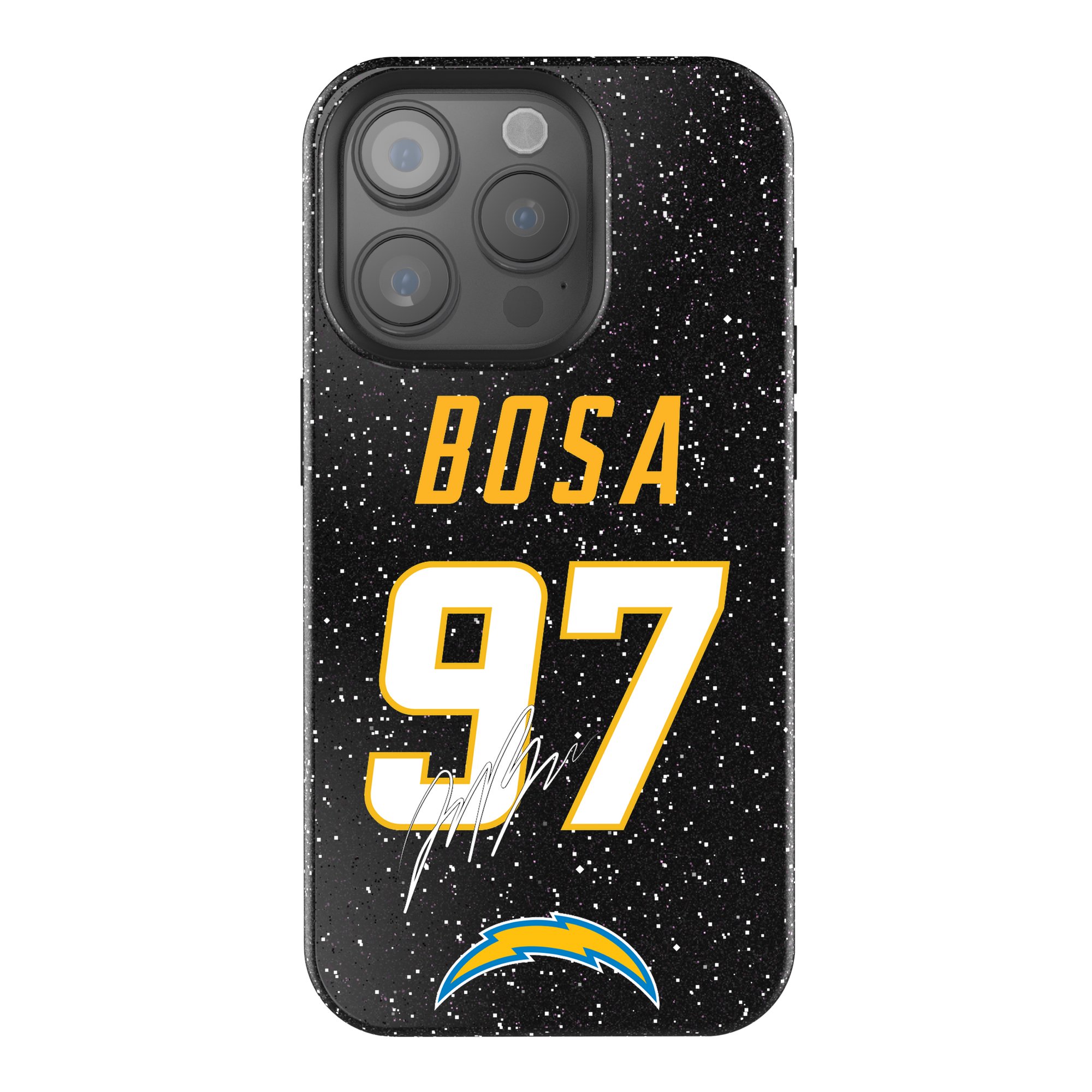 Keyscaper Joey Bosa Black Los Angeles Chargers Bling iPhone Case