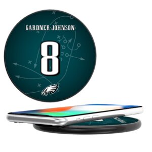 Keyscaper C.J. Gardner-Johnson Black Philadelphia Eagles Wireless Charging Station