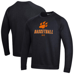 Men's Under Armour  Black Sam Houston State Bearkats Raglan Basketball Rival Fleece Pullover Sweatshirt
