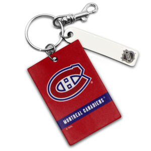 Montreal Canadiens Personalized Leather Rectangle Keychain