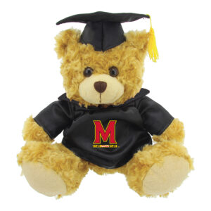 Black/Brown Maryland Terrapins 12'' Graduation Plush Bear