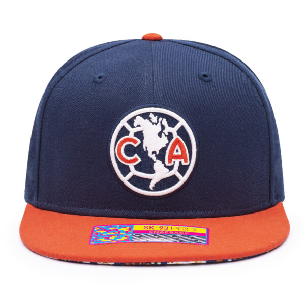 Men's Navy/Orange Club America Día de Muertos Snapback Hat - Image 7