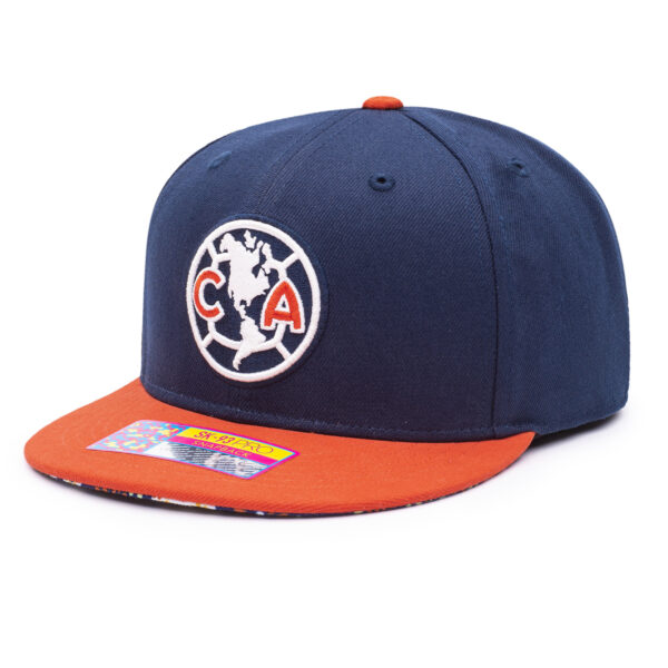 Men's Navy/Orange Club America Día de Muertos Snapback Hat - Image 8