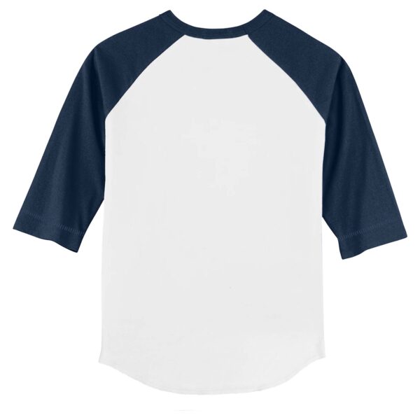 Youth Tiny Turnip White/Navy Seattle Mariners Base Stripe 3/4-Sleeve Raglan T-Shirt - Image 7