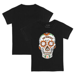 Youth Tiny Turnip Black San Francisco Giants Sugar Skull T-Shirt