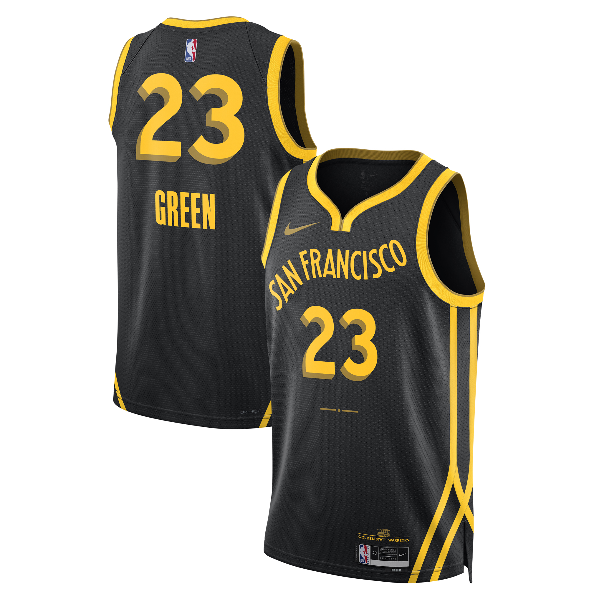 Unisex Nike Draymond Green Black Golden State Warriors 2023/24 Swingman Jersey - City Edition - Image 2