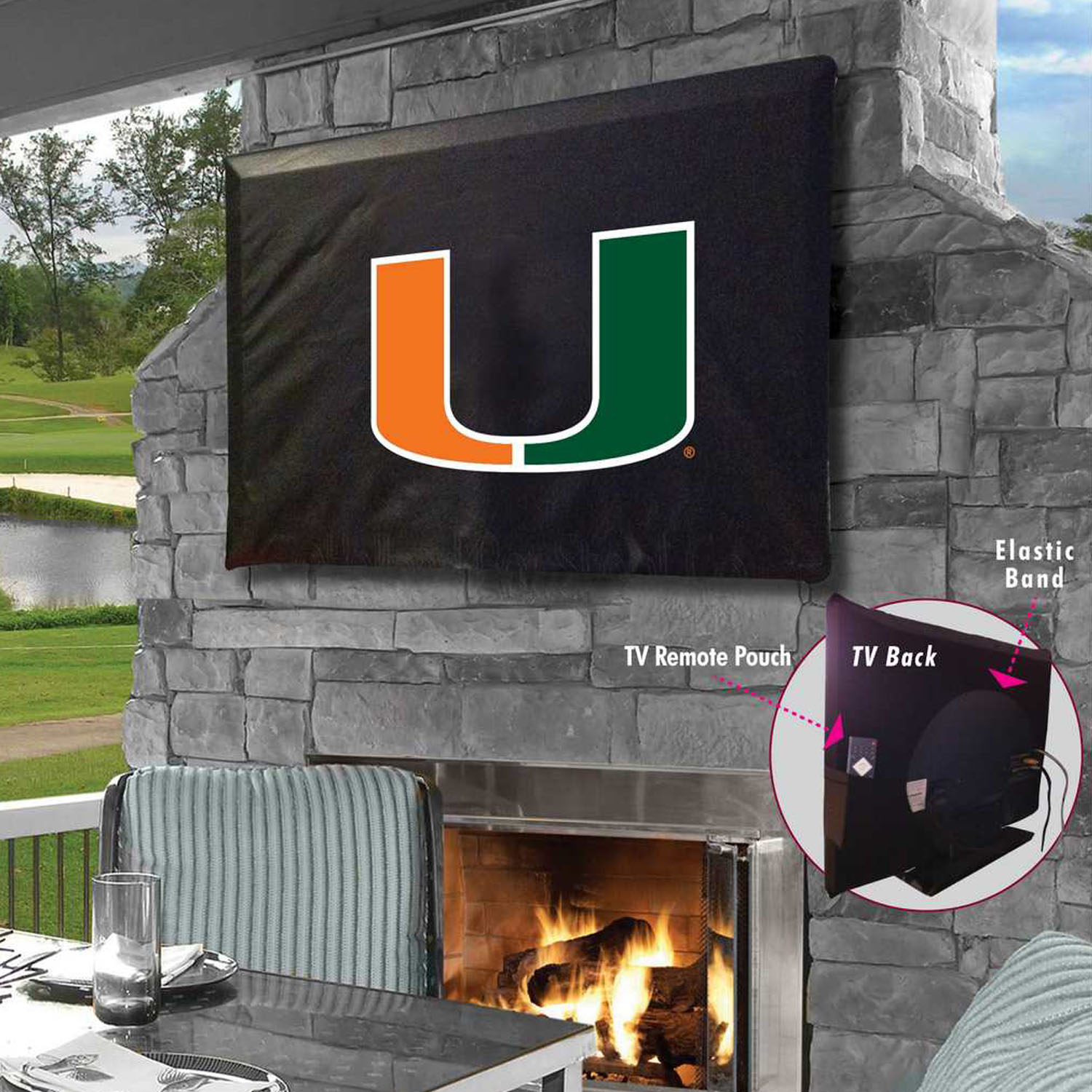 Miami Hurricanes 46'' x 28'' TV Cover - Image 5