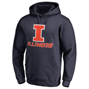 Men's Navy Illinois Fighting Illini Team Lockup Pullover Hoodie