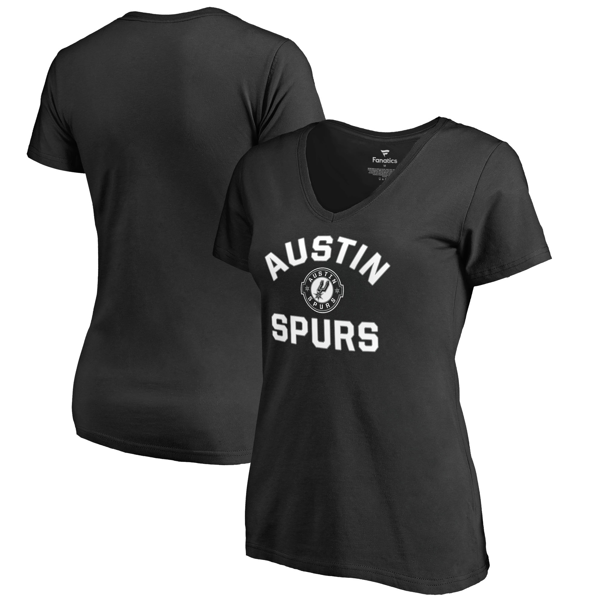 Women's Black Austin Spurs Overtime V-Neck T-Shirt - Image 5