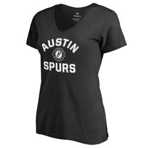 Women's Black Austin Spurs Overtime V-Neck T-Shirt