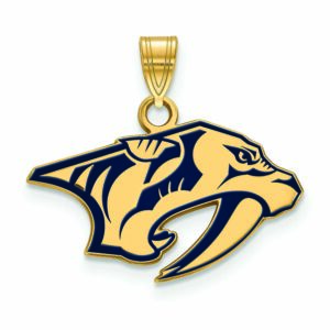Women's Nashville Predators Gold Plated Small Enamel Pendant