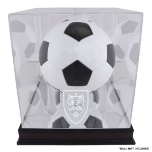 Real Salt Lake Mahogany Team Logo Soccer Ball Display Case