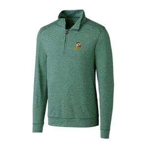 Men's Cutter & Buck Heather Green Oregon Ducks Big & Tall Shoreline Half-Zip Jacket