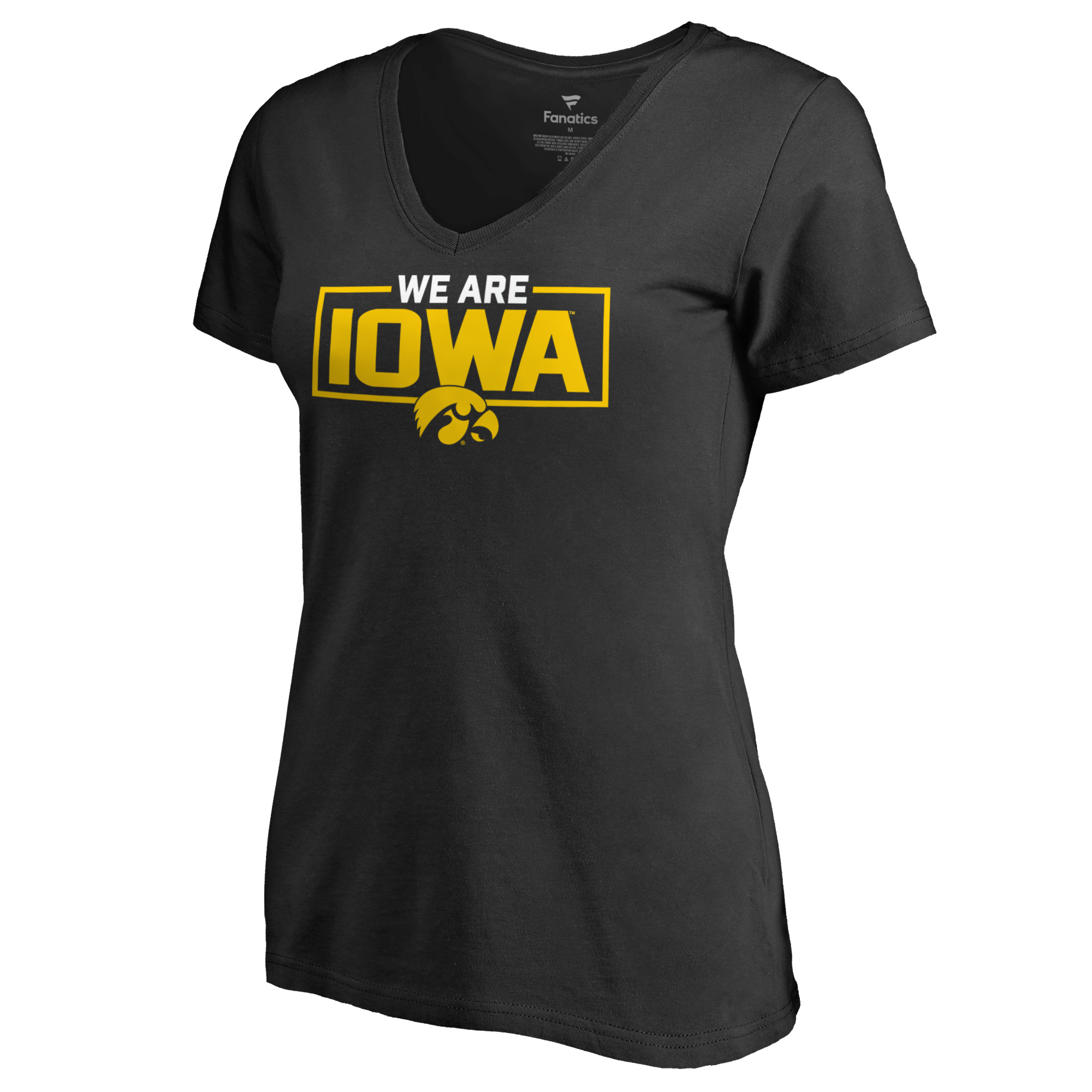 Women's Black Iowa Hawkeyes We Are Icon V-Neck T-Shirt - Image 6