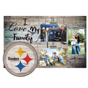Pittsburgh Steelers 11" x 19" I Love My Family Clip Photo Frame