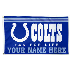 WinCraft Indianapolis Colts 3' x 5' One-Sided Deluxe Personalized Flag