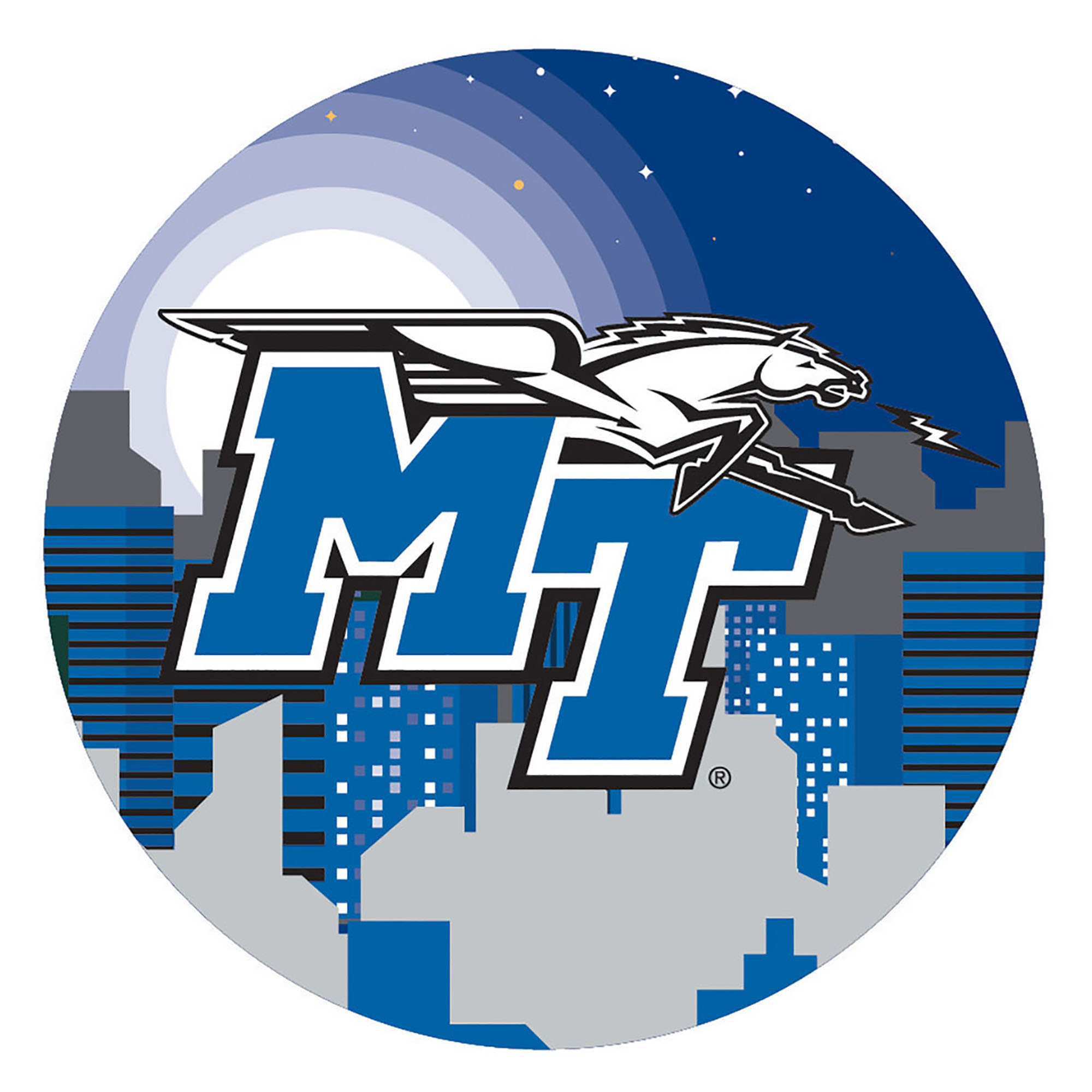 MTSU Blue Raiders 12" Landscape Circle Sign
