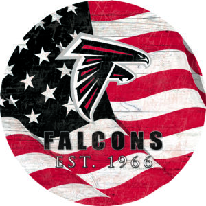 Atlanta Falcons 12" Team Color Flag Sign