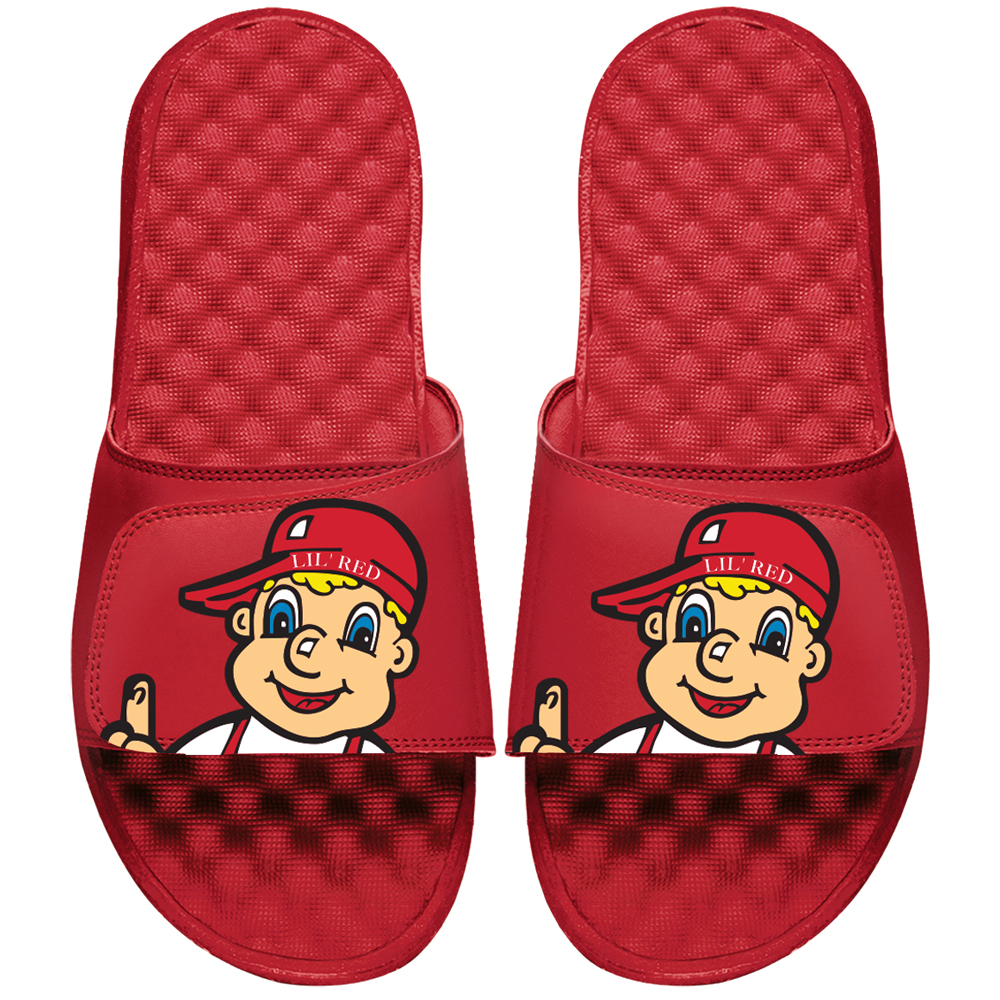 Youth ISlide Scarlet Nebraska Huskers Mascot Slide Sandals