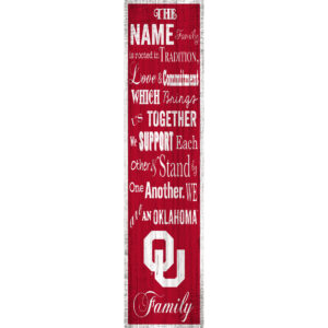 Oklahoma Sooners 6'' x 24'' Personalized Family Banner Sign