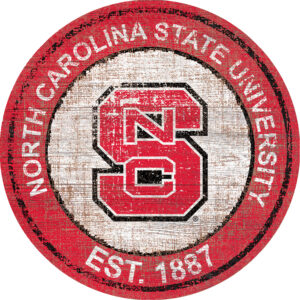 NC State Wolfpack 24'' Round Heritage Logo Sign