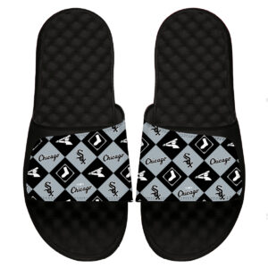 Youth ISlide Black Chicago White Sox Loudmouth Logo Slide Sandals