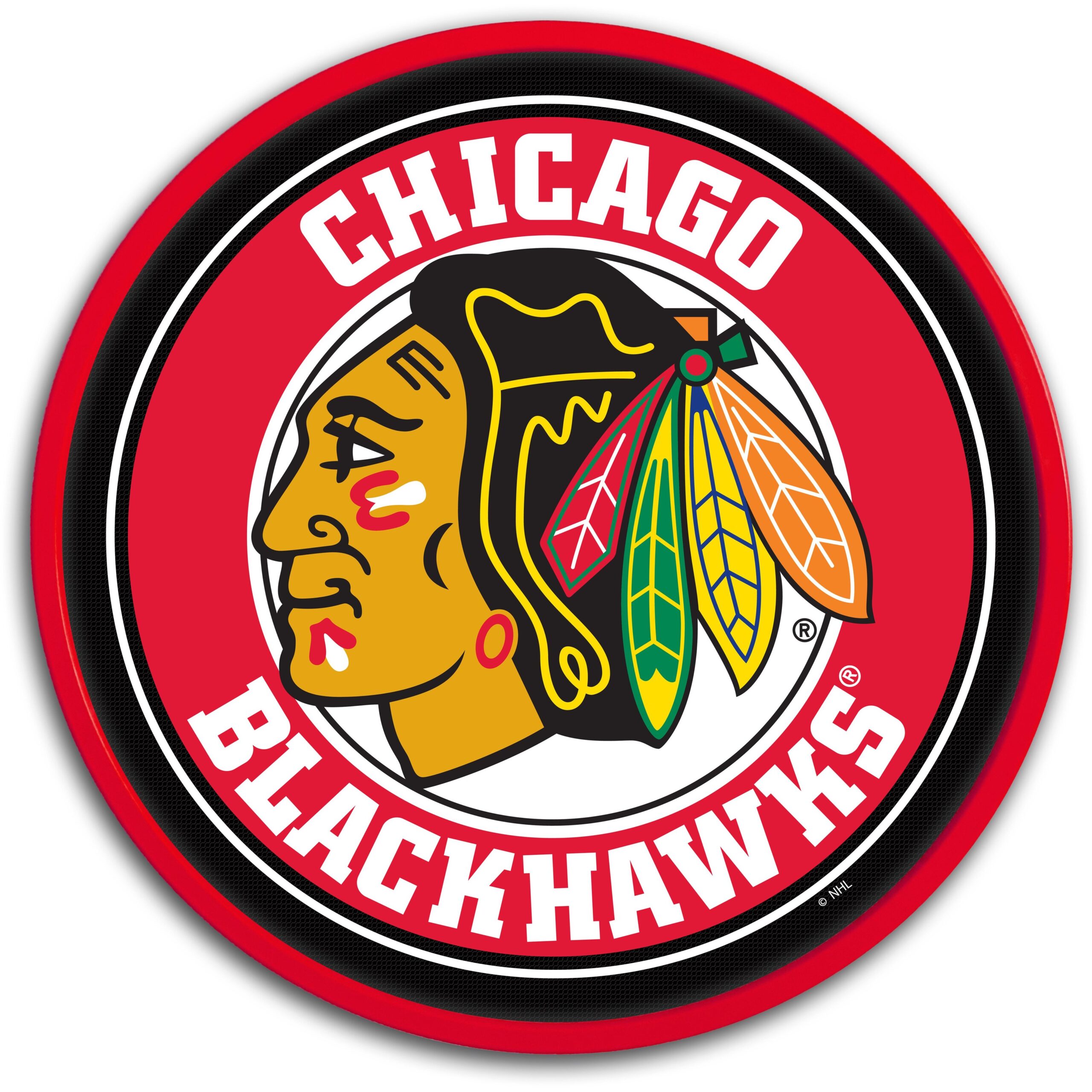 Chicago Blackhawks 17.5'' x 17.5'' Modern Disc Wall Sign