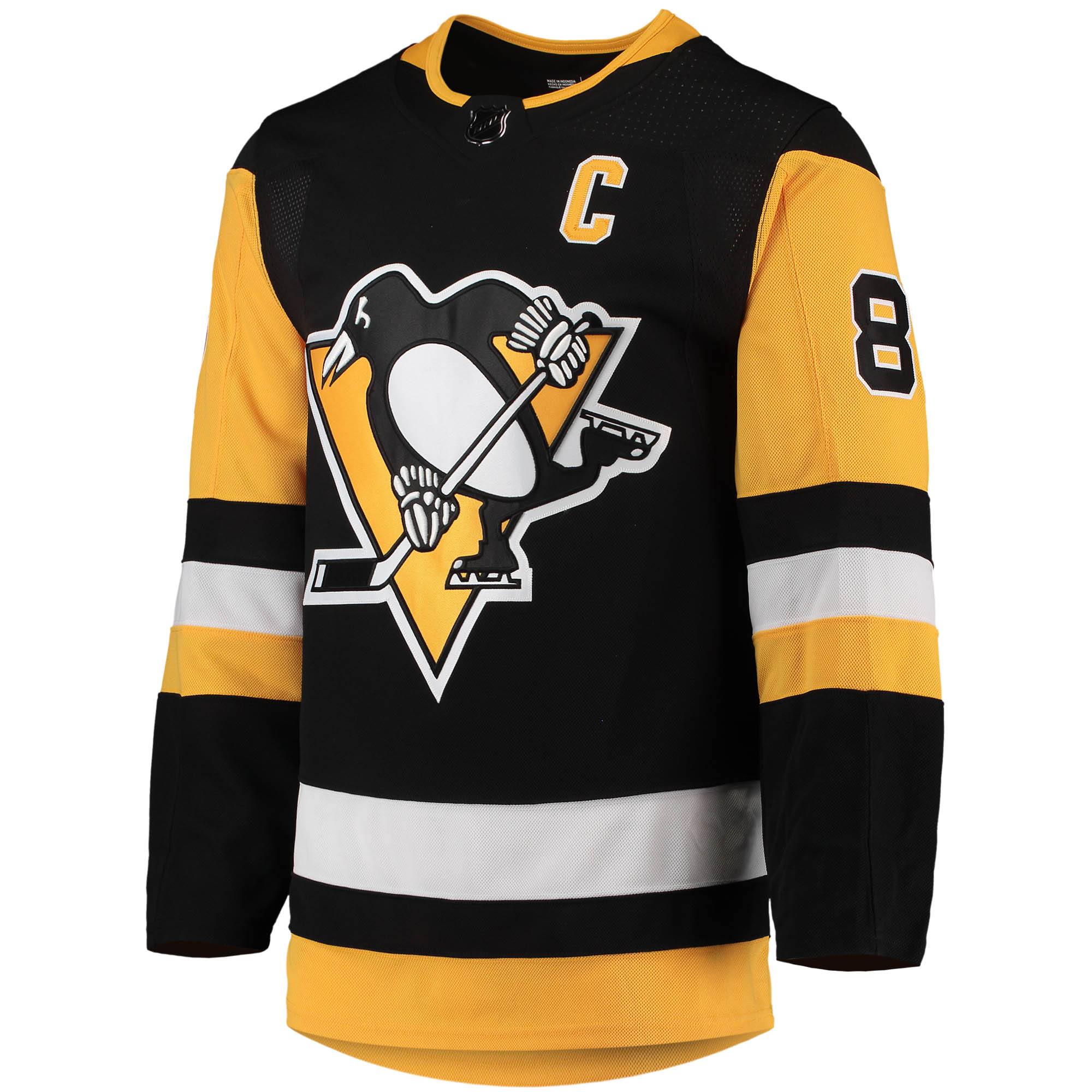 Men's adidas Sidney Crosby Black Pittsburgh Penguins Home Primegreen Authentic Player Jersey - Image 3