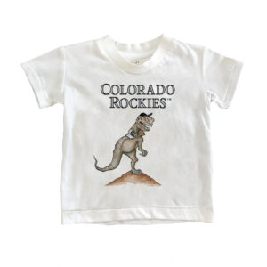 Infant Tiny Turnip White Colorado Rockies TT Rex T-Shirt