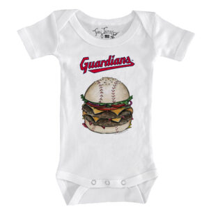 Infant Tiny Turnip White Cleveland Guardians Burger Bodysuit