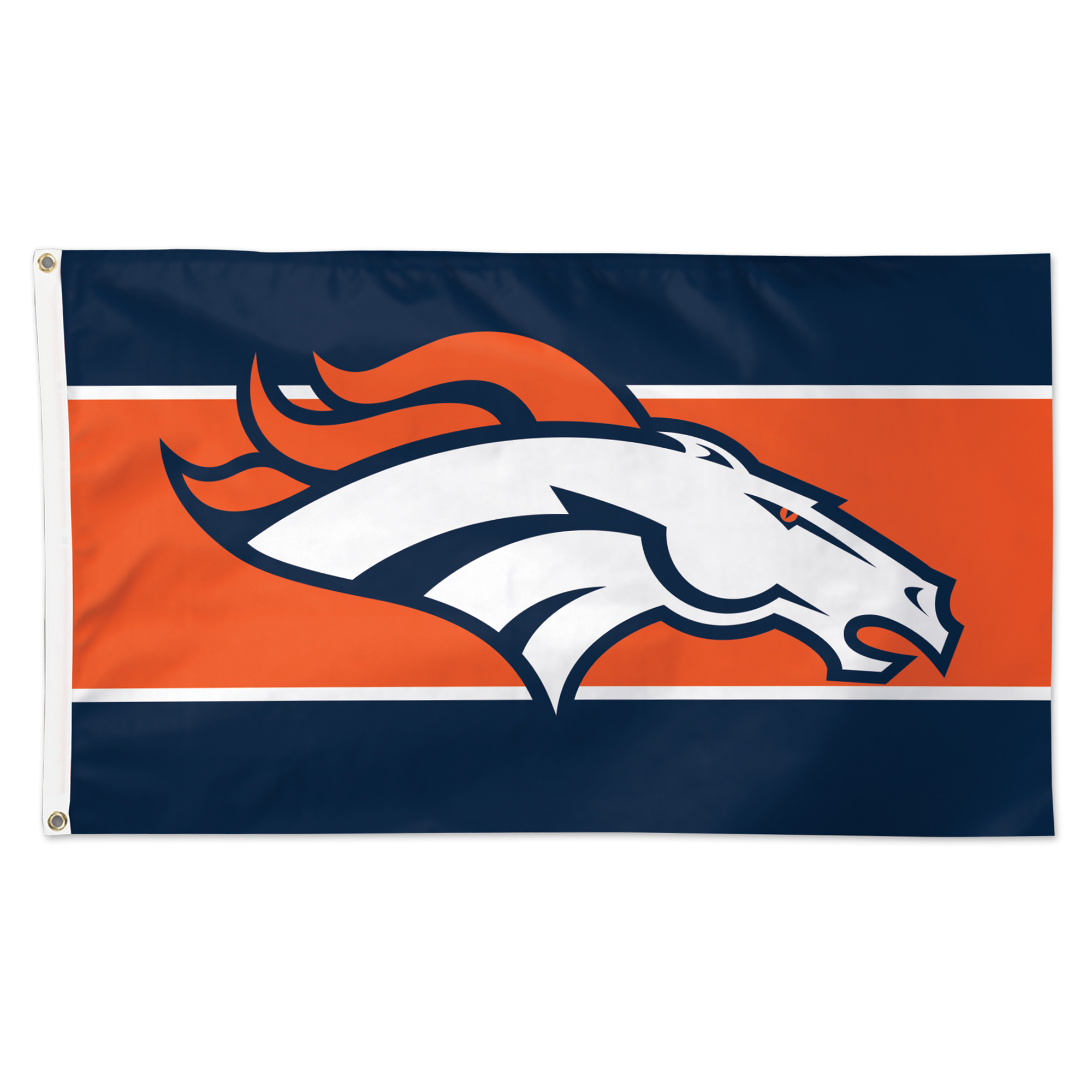 WinCraft Denver Broncos 3' x 5' Horizontal Stripe 1-Sided Deluxe Flag