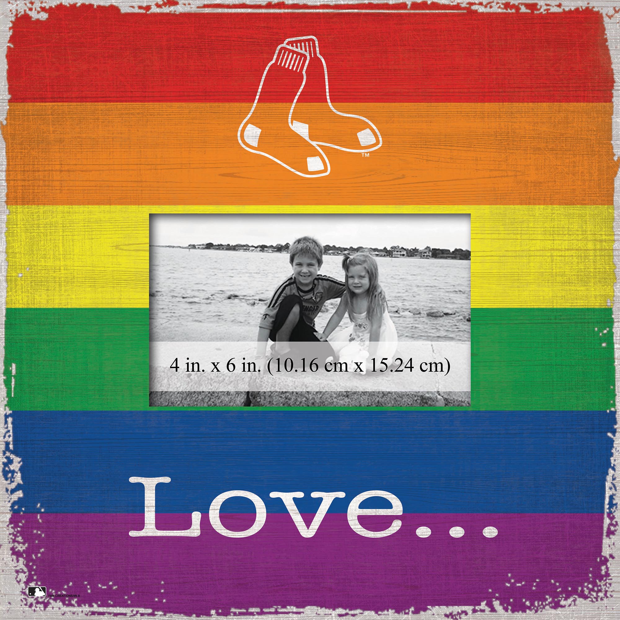 Boston Red Sox 10'' x 10'' Love Pride Frame