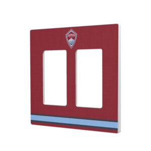 Colorado Rapids Stripe Design Double Rocker Lightswitch Plate