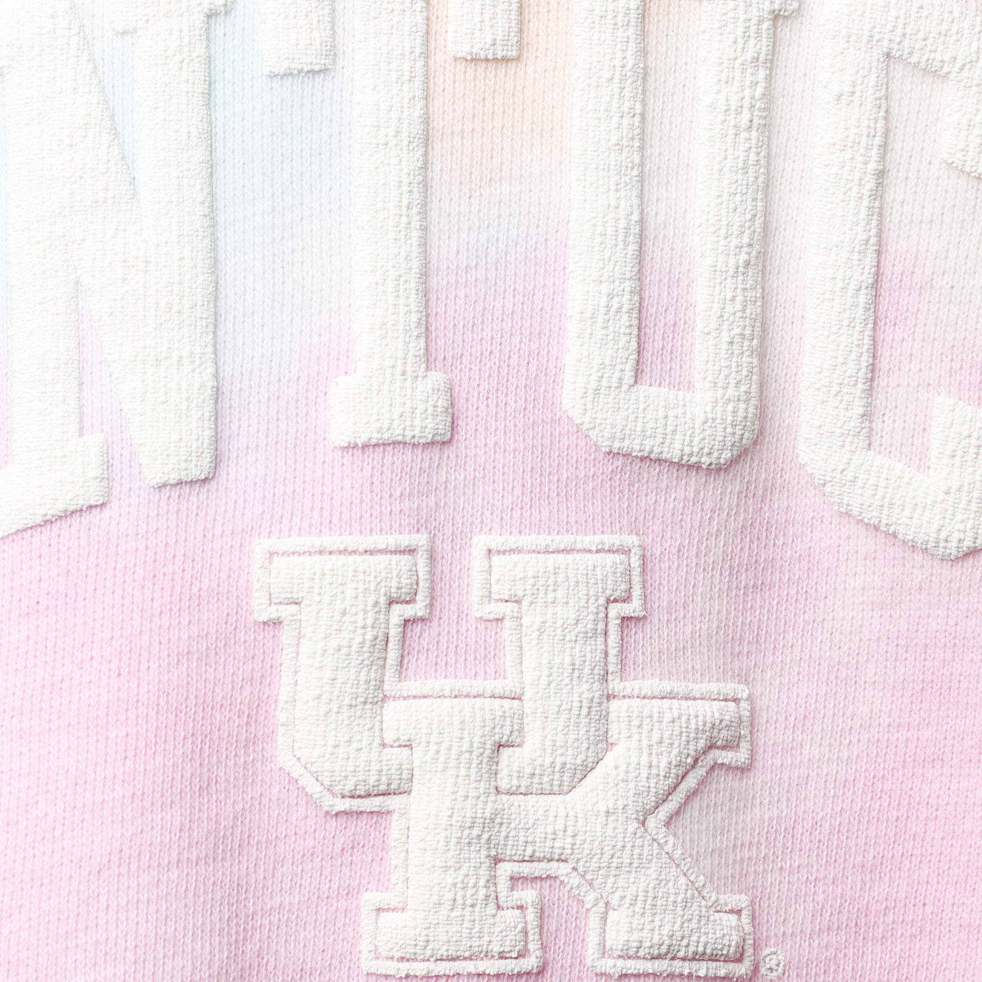 Women's League Collegiate Wear Pink/White Kentucky Wildcats Tie-Dye Cropped Pullover Hoodie - Image 5