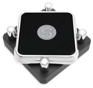 NC State Wolfpack Silver 2-Piece Square Coaster Set