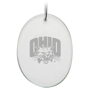 Ohio Bobcats 2.75'' x 3.75'' Glass Oval Ornament