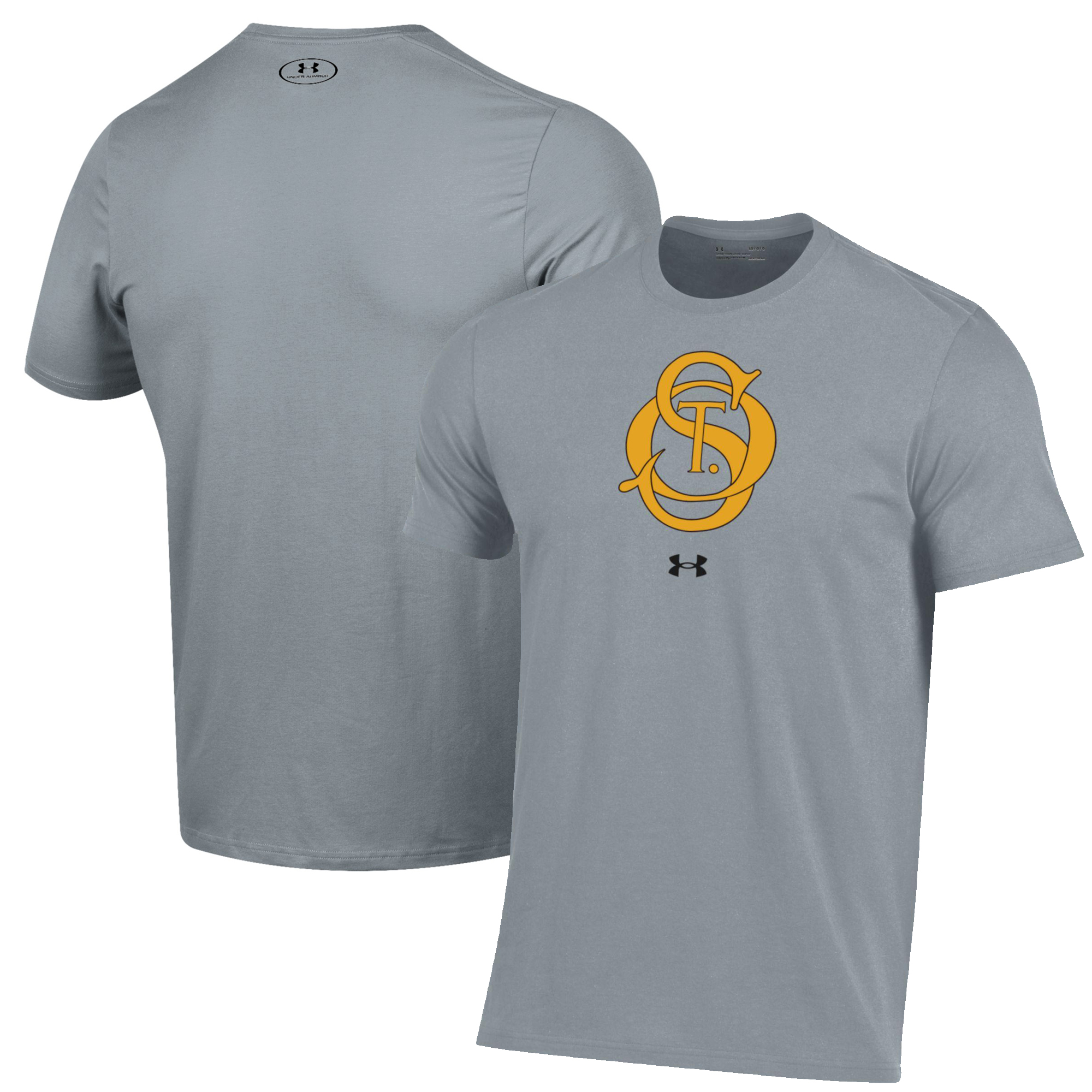 Men's Under Armour Gray St. Olaf Oles Primary Performance T-Shirt
