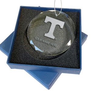 Tennessee Volunteers 3.25'' Personalized Etched Glass Ornament
