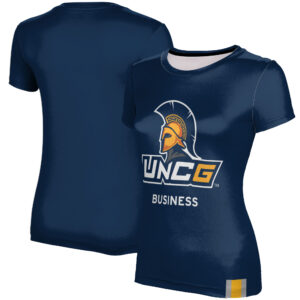 Women's Navy UNCG Spartans Business T-Shirt