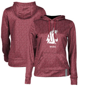 Women's Crimson Washington State Cougars Music Pullover Hoodie