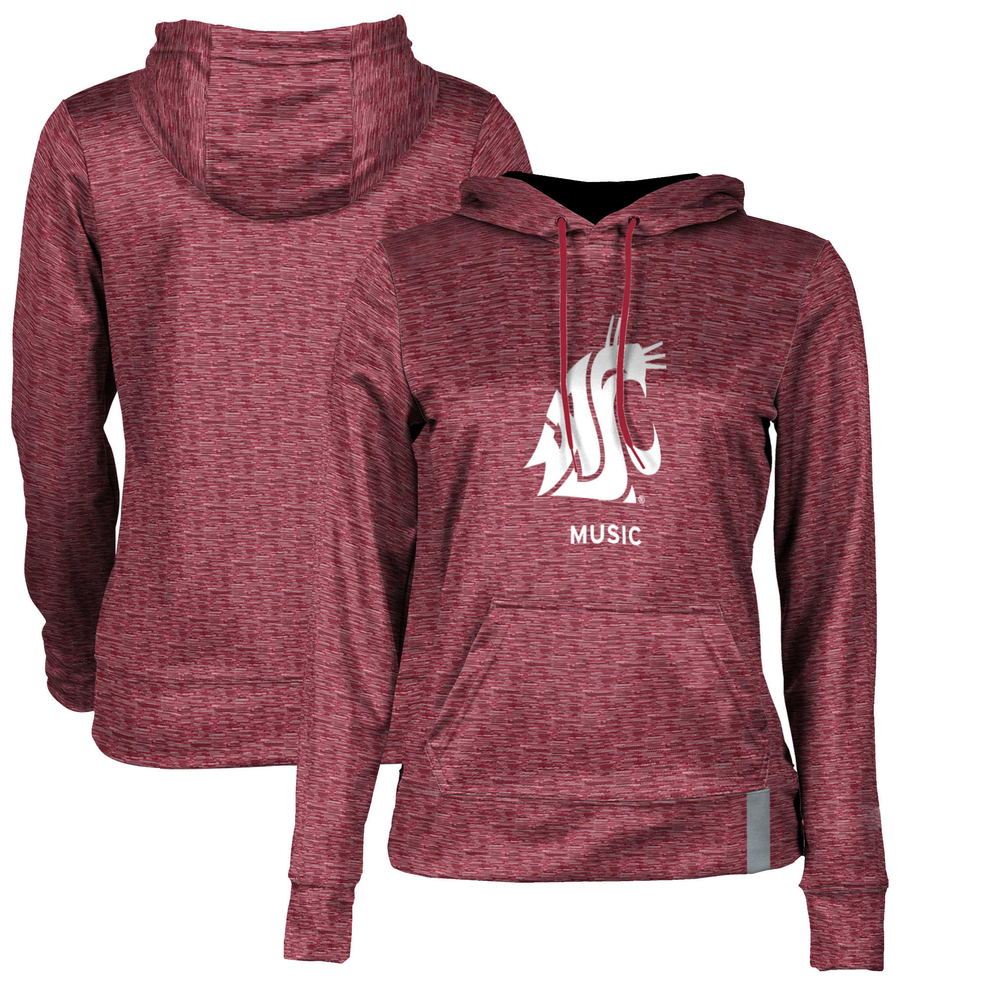 Women's Crimson Washington State Cougars Music Pullover Hoodie