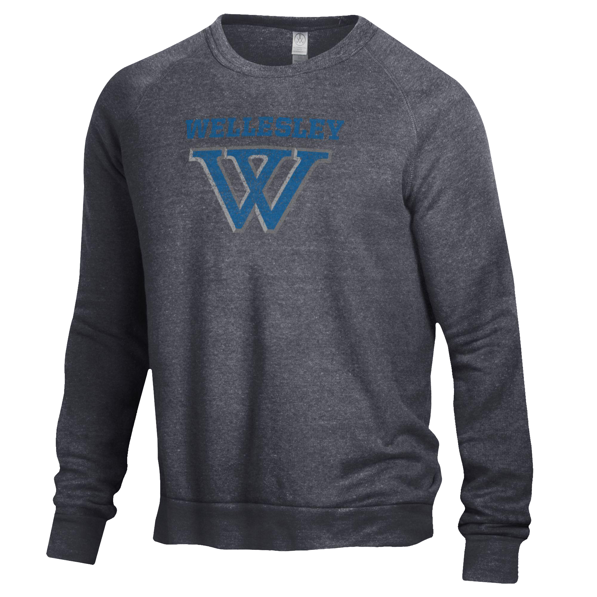 Men's Black Wellesley Blue The Champ Crewneck Pullover Sweatshirt - Image 6